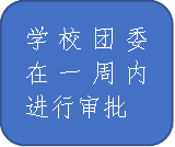 学校团委在一周内进行审批